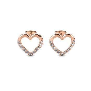 Locked Heart Lovett Set - Rose gold and Crystal