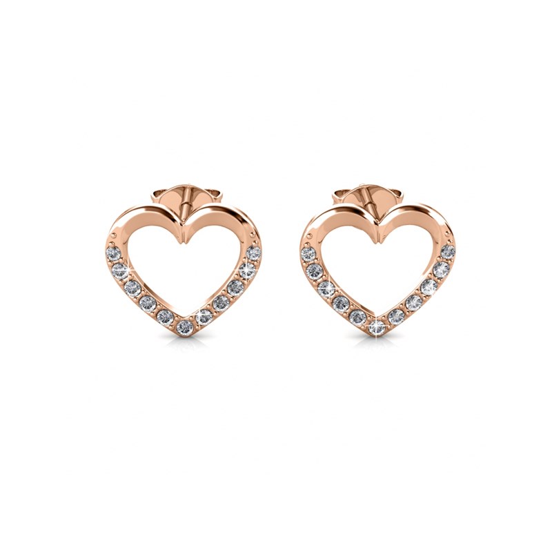 Parure Locked Heart Lovett - Or Rosé et Cristal - vue 3