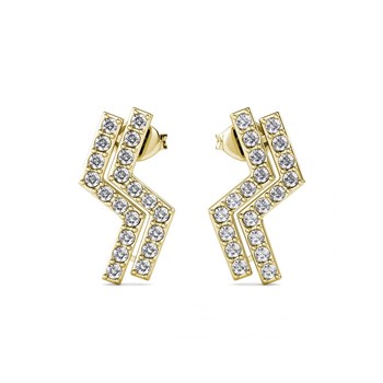 Boucles d'oreilles Brontide - Doré et Cristal