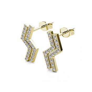 Boucles d'oreilles Brontide - Doré et Cristal