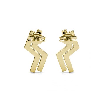 Boucles d'oreilles Brontide - Doré et Cristal