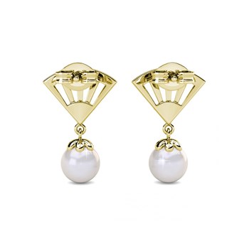 Boucles d'oreilles Ingride Pearl - Doré et Cristal