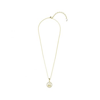 Pendentif Zodiaque Belier - Doré et Cristal