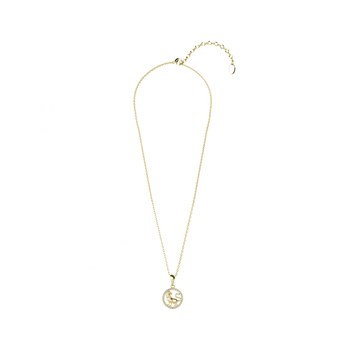 Leo Zodiac Pendant - Gold and Crystal