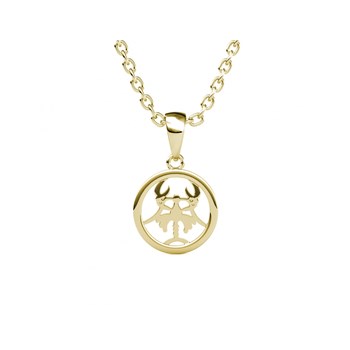Pendentif Zodiaque Cancer - Doré et Cristal