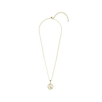 Pendentif Zodiaque Vierge - Doré et Cristal