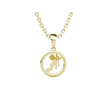 Pendentif Zodiaque Sagitaire - Doré et Cristal