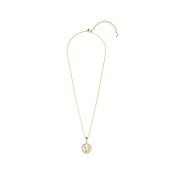 Pendentif Zodiaque Verseau - Doré et Cristal