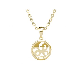 Pendentif Zodiaque Capricorne - Doré et Cristal