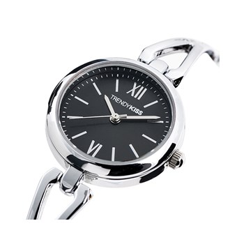 Mariette  - Montre femme - Analogique 3 aiguilles - Bracelet argenté - Cadran noir