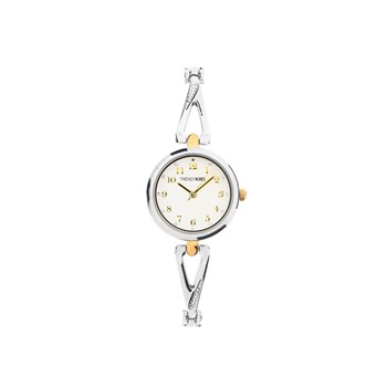 Mariette  - Montre femme - Analogique 3 aiguilles - Bracelet argenté doré