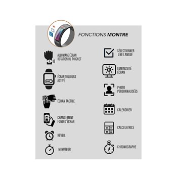 Montre Connectée mixte - ULTRA AMOLED - Bracelet métal doré rose