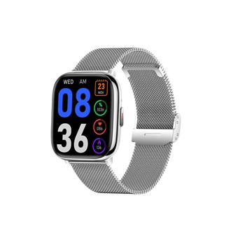 Montre Connectée mixte - OVERTAKE - Bracelet milanais argenté