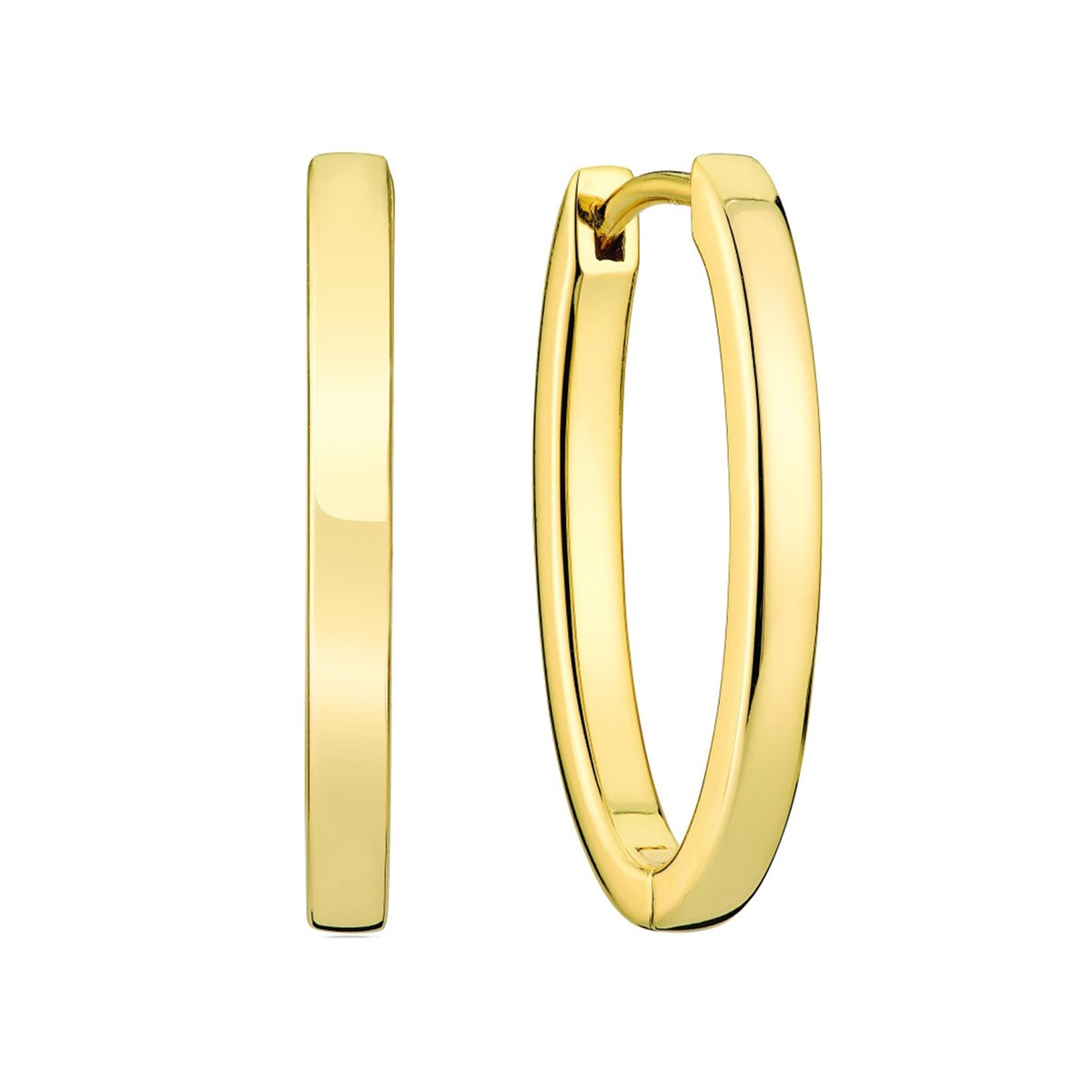 Créoles Sif Jakobs Ellisse Pianura piccolo_x000D_
argent 925/1000 plaqué or jaune 18k