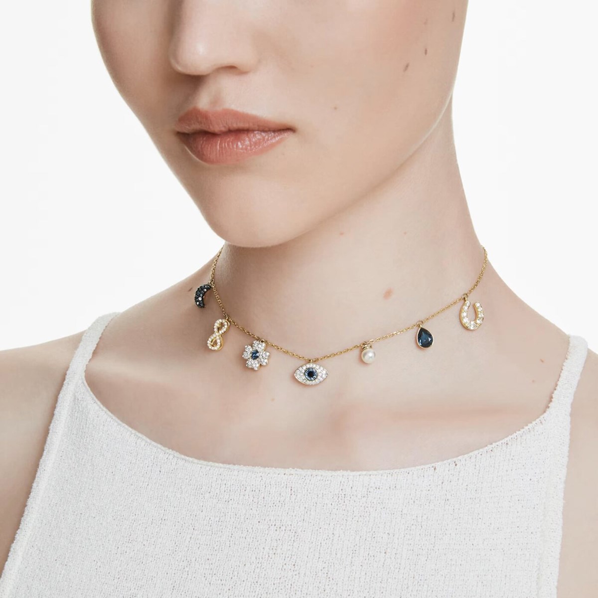 Ras-de-cou Swarovski Symbolica doré - vue 2