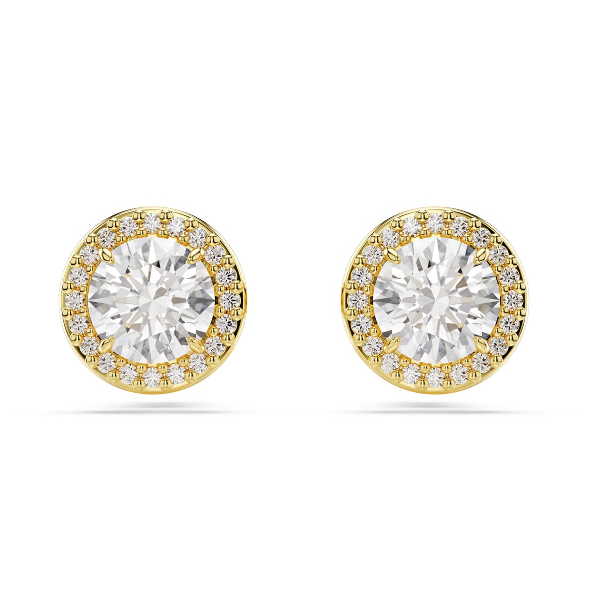 Clous d'oreilles Swarovski Una Angelic dorées