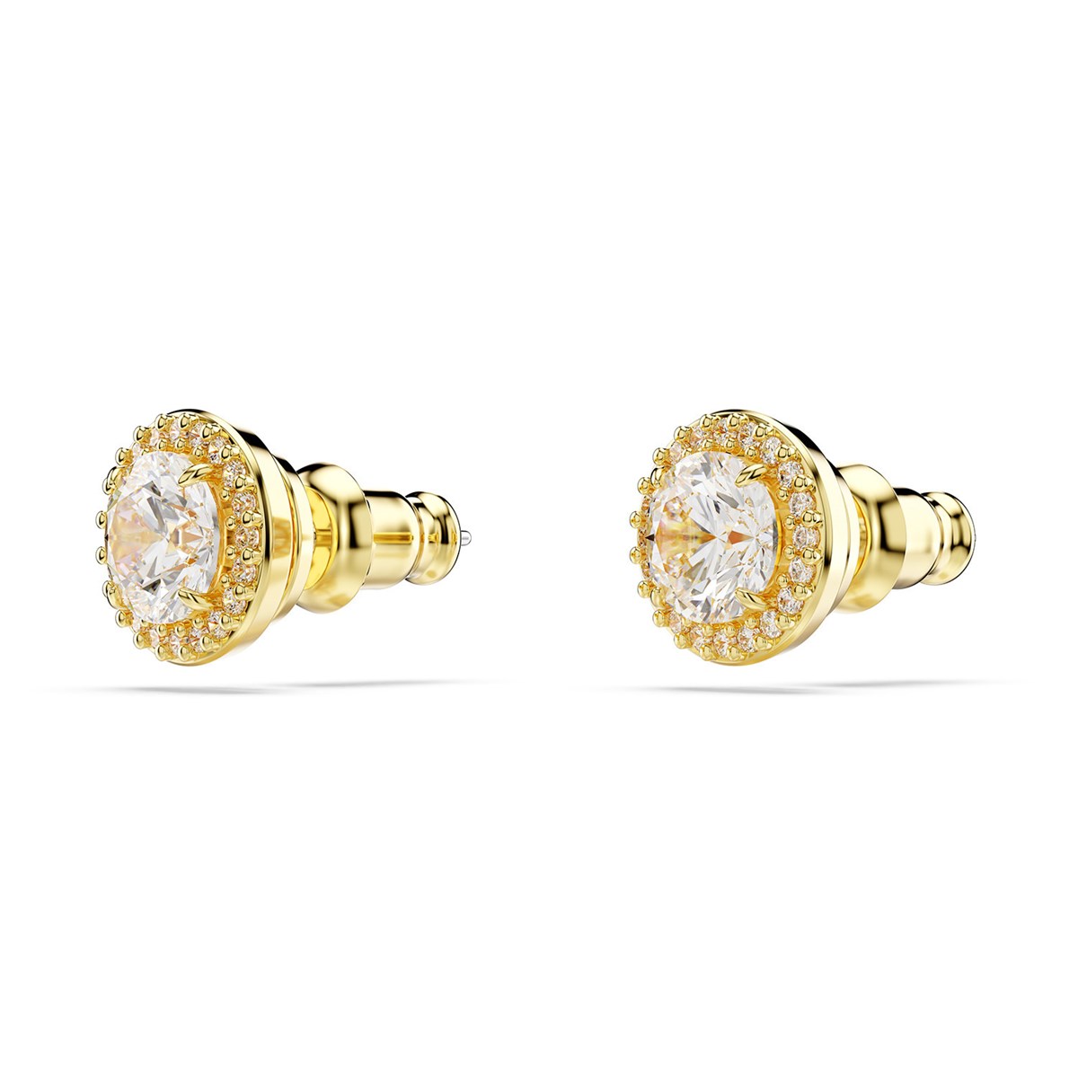 Clous d'oreilles Swarovski Una Angelic dorées - vue 4