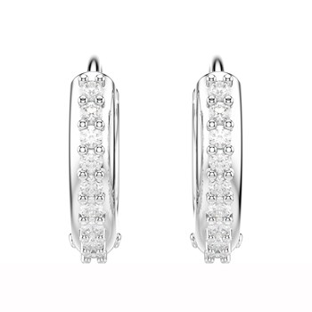 Créoles Swarovski Matrix argentées format mini