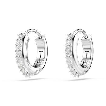 Créoles Swarovski Matrix argentées format mini