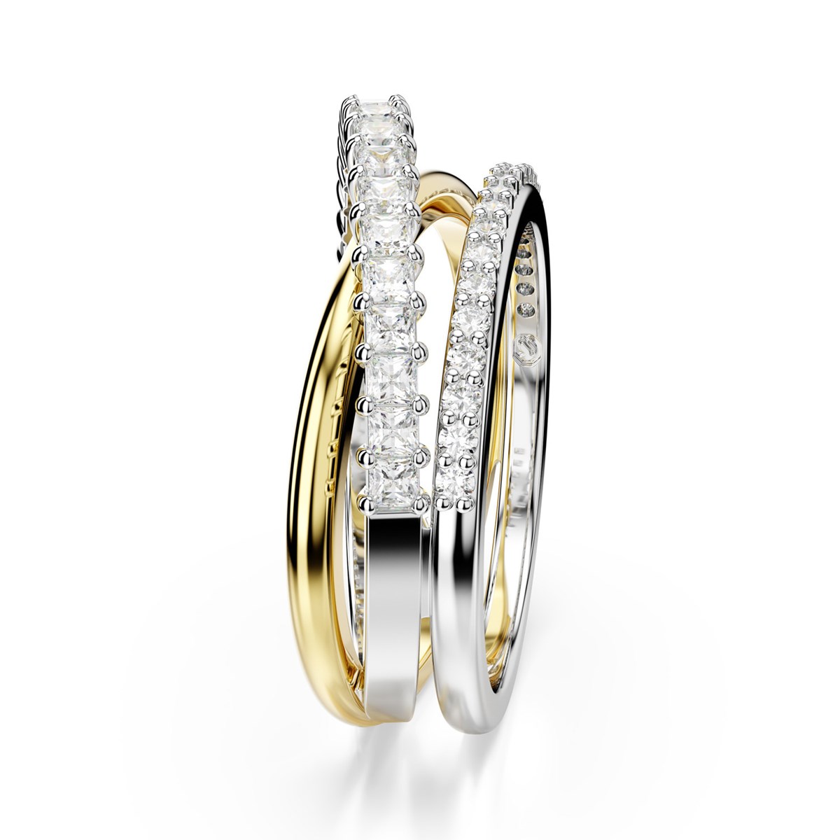 Bague Swarovski Hyperbola trois anneaux
T58 - vue 4