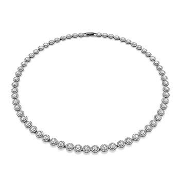 Collier Swarovski Una argenté
