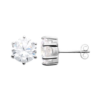 Boucles d'oreilles Brillaxis argent rhodié oxydes