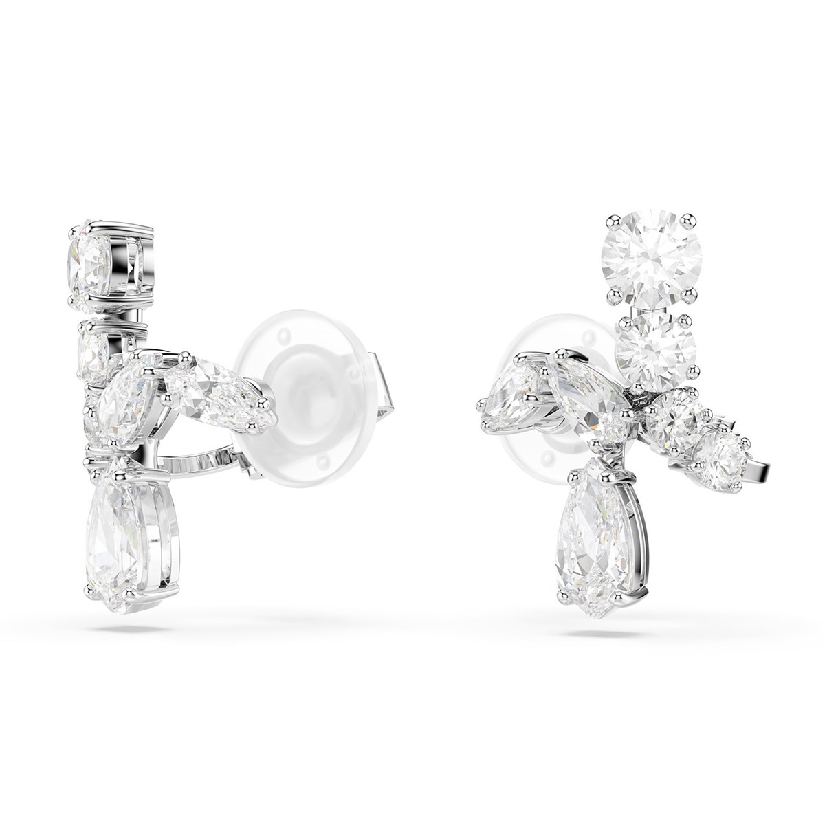 Boucles d'oreilles clip Swarovski Matrix_x000D_
blanc - vue 4