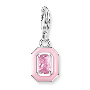 Pendentif Charm Thomas Sabo pierre rose argent