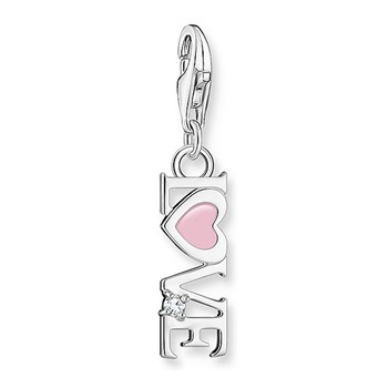 Pendentif Charm Thomas Sabo Love émail rose