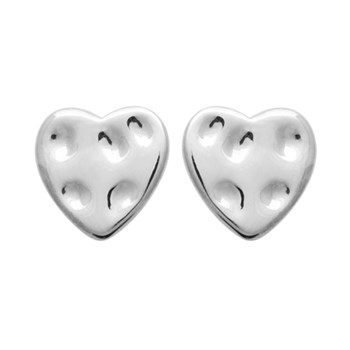 Boucles d'oreilles puces coeur Brillaxis
