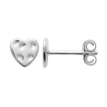 Boucles d'oreilles puces coeur Brillaxis