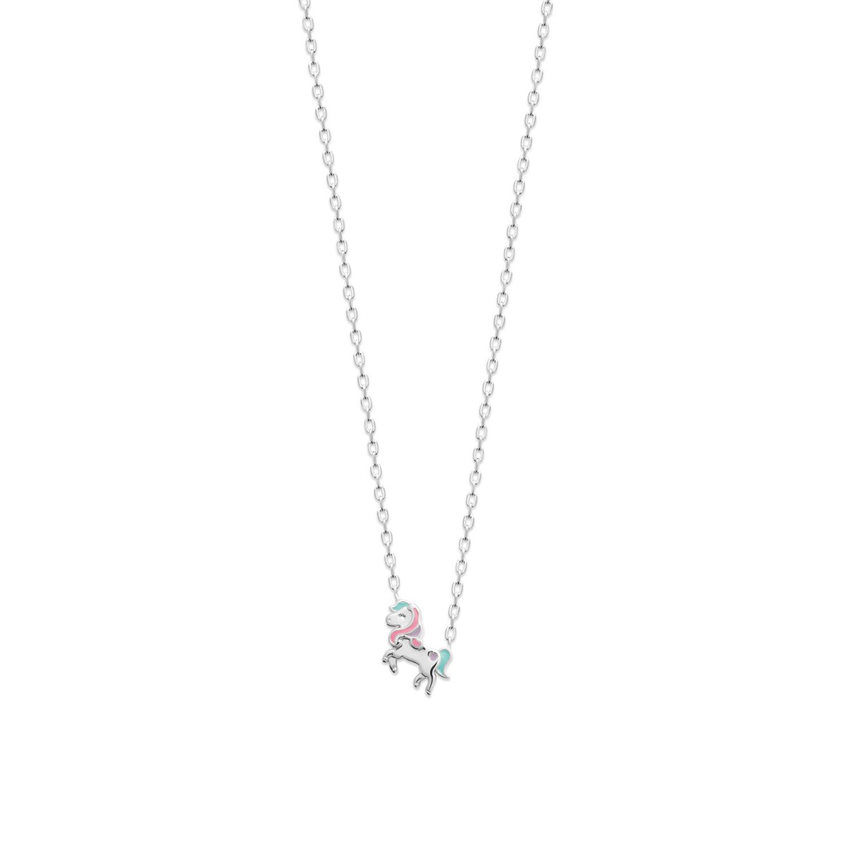 Collier Brillaxis enfant licorne colorée_x000D_
argent rhodié