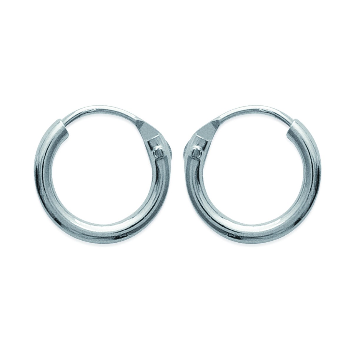 Créoles Brillaxis argent rhodié 10mm