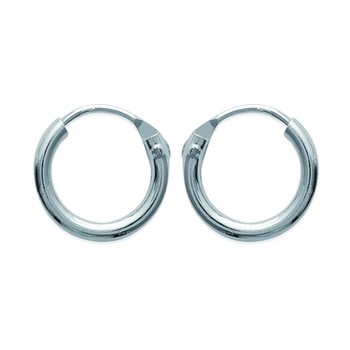 Créoles Brillaxis argent rhodié 10mm