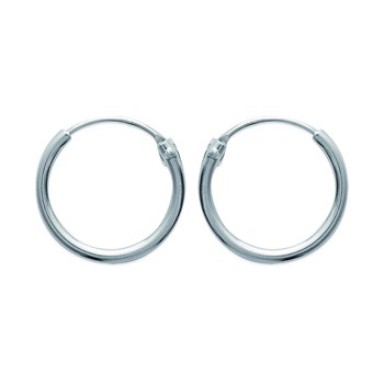 Créoles Brillaxis argent rhodié 14mm