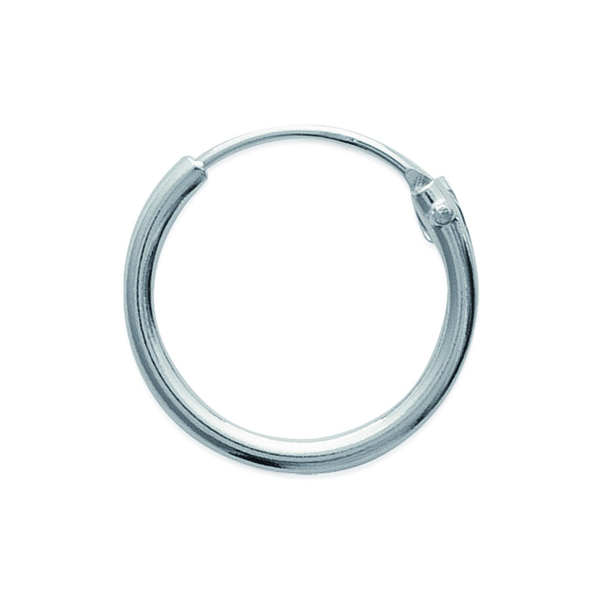 Créoles Brillaxis argent rhodié 14mm - vue 2