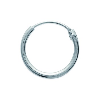 Créoles Brillaxis argent rhodié 14mm