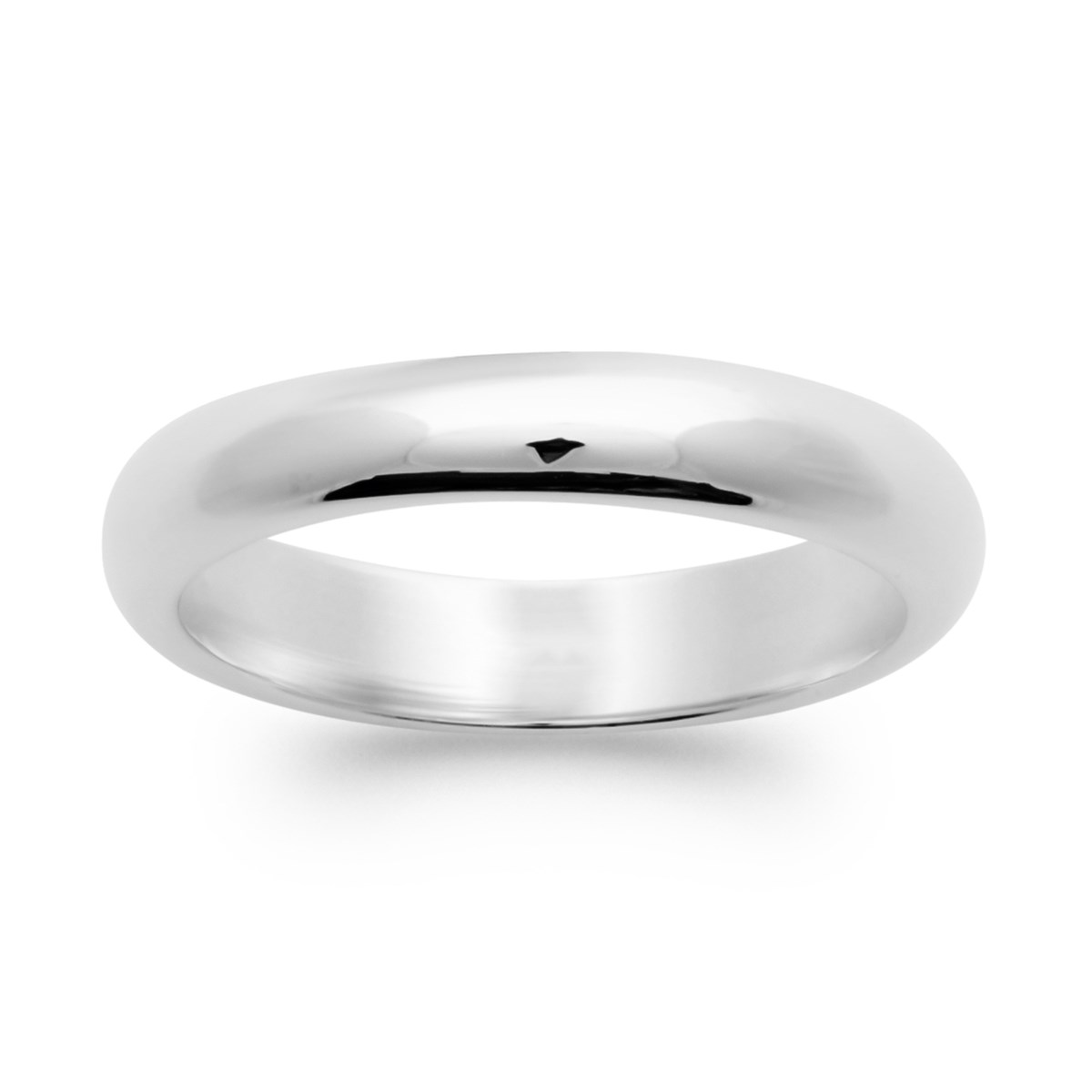 Alliance jonc parisien en argent rhodié 3.5mm - vue 4