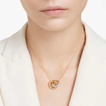 Collier Swarovski Dextera doré entrelacé