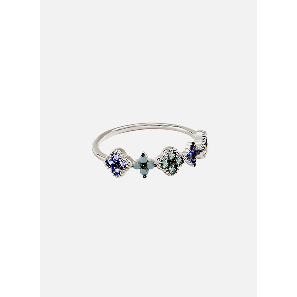 Bague fine Agatha Beloved argent multicolore - vue 3