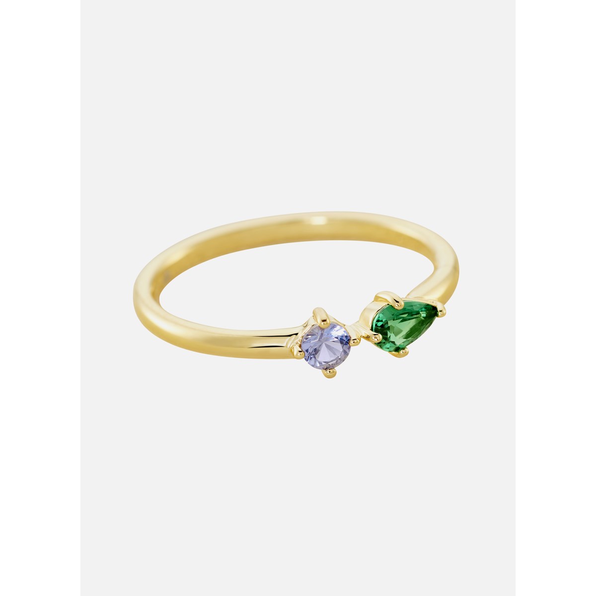 Bague fine Agatha Astre goutte et rond - vue 3