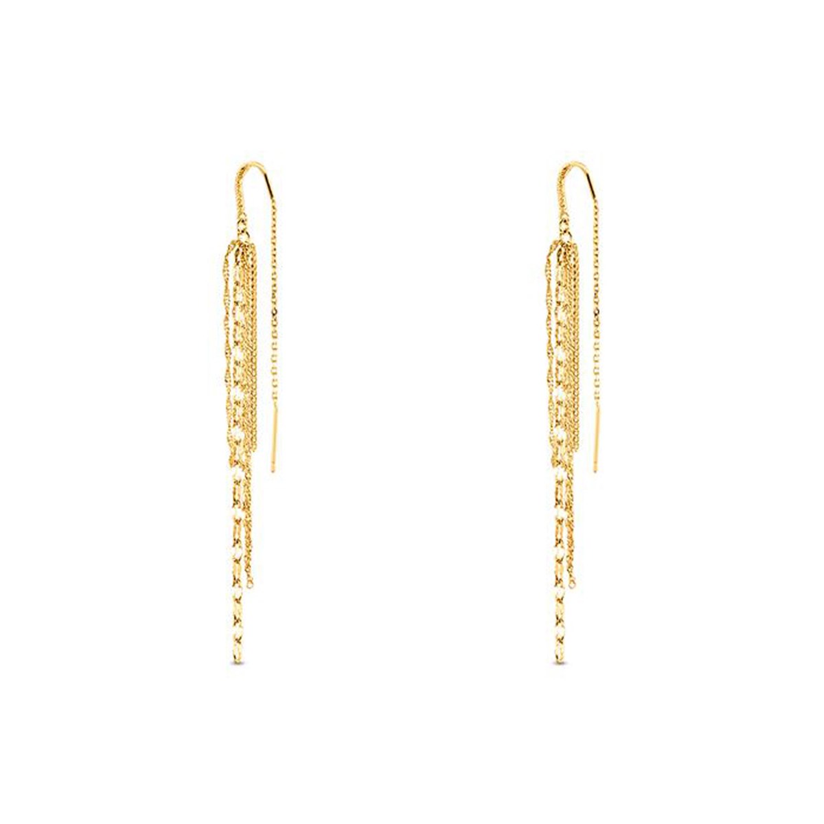 Boucles d'oreilles pendantes Agatha métal doré
Collection NEBET - vue 3