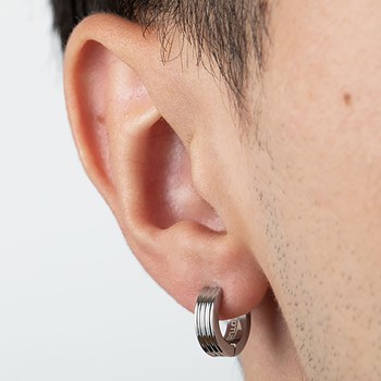 Boucles d'oreilles créoles homme Lotus Style
