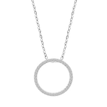 Collier Lotus Silver cercle oxydes