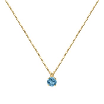 Collier Brillaxis or jaune 18 carats topaze