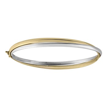 Bracelet jonc Brillaxis or bicolore 18 carats