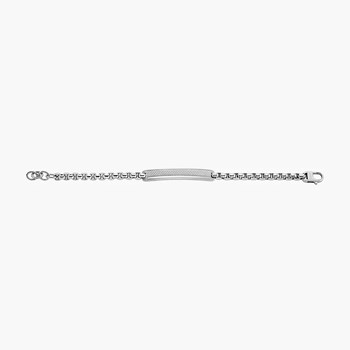 Bracelet Gourmette Fossil Knox Knurled acier