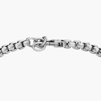 Bracelet Gourmette Fossil Knox Knurled acier