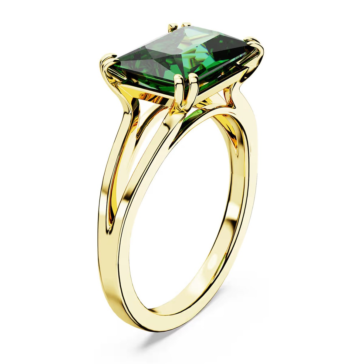 Bague Swarovski Stilla cristal rectangulaire vert - vue 3