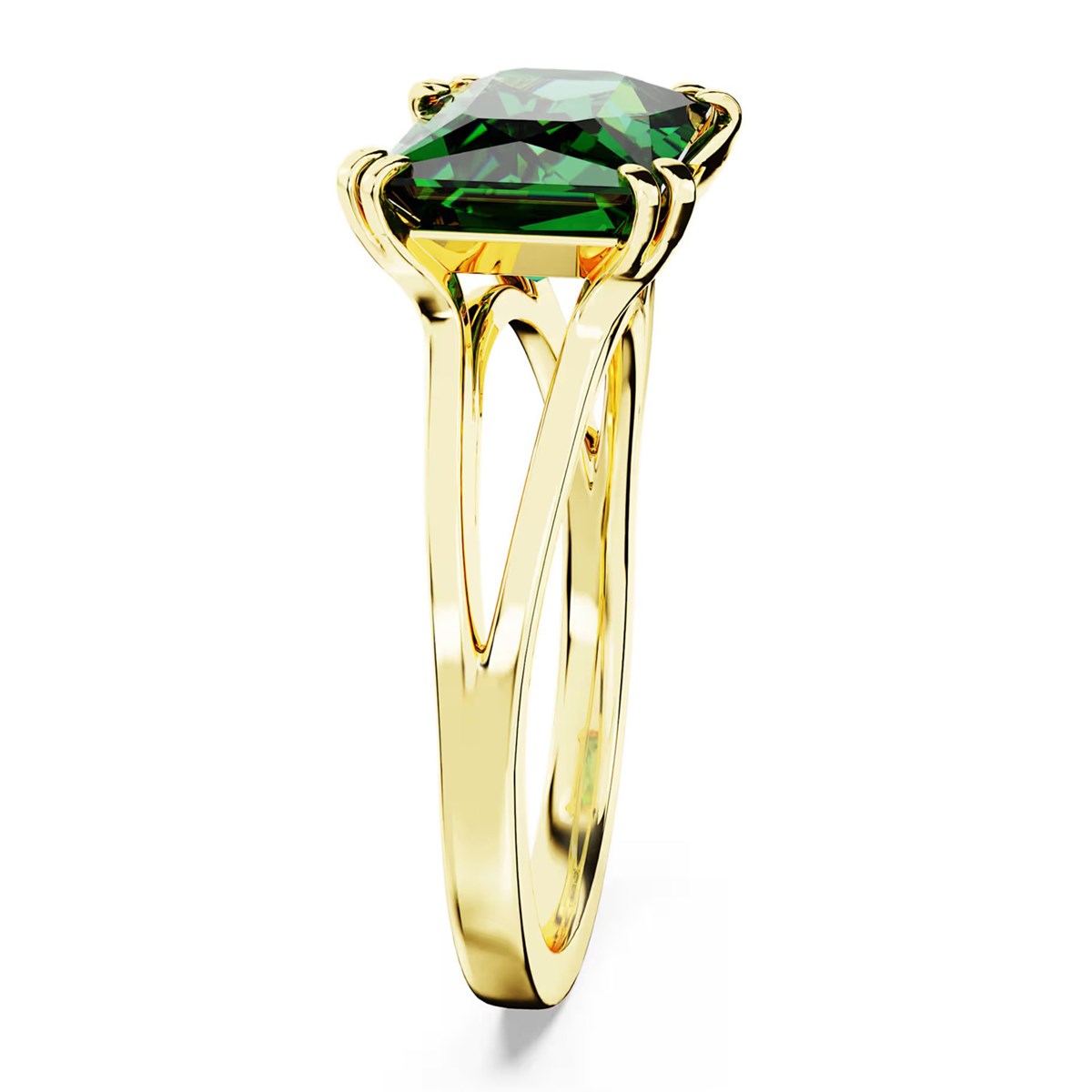 Bague Swarovski Stilla cristal rectangulaire vert - vue 4